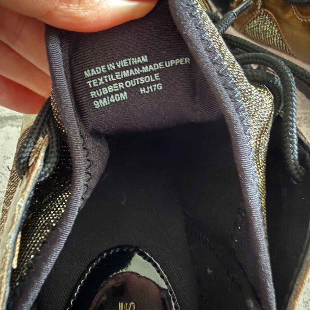 Michael Kors Liv Logo Mixed-Media Trainer Platform Wedge Fashion Sneaker Flaws 9 - Picture 7 of 10